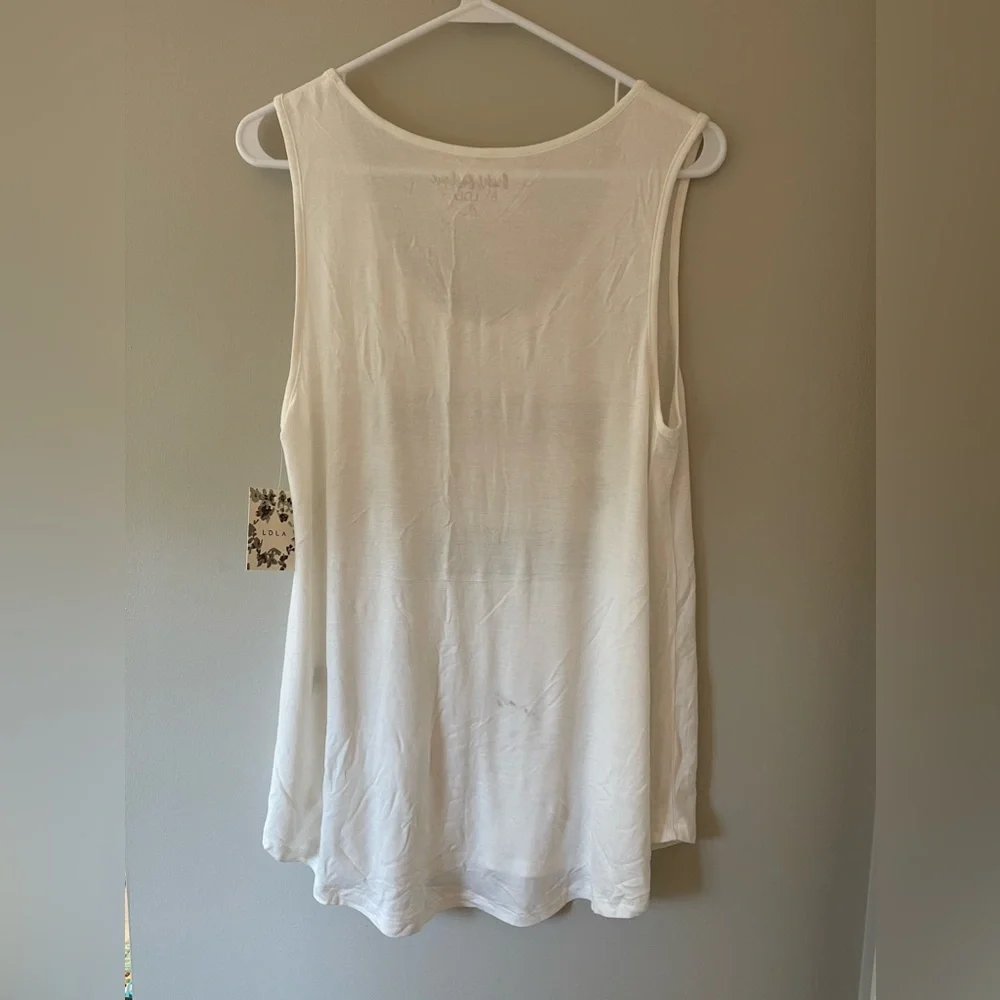 NWT Sweating for the Wedding White Tank Top Size XL - Picture 3 of 5